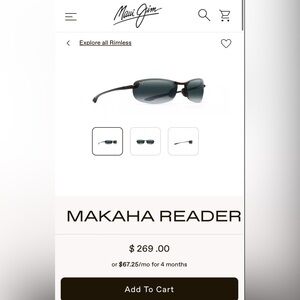 Maui Jim Makaha Readers 2.5 excellent condition